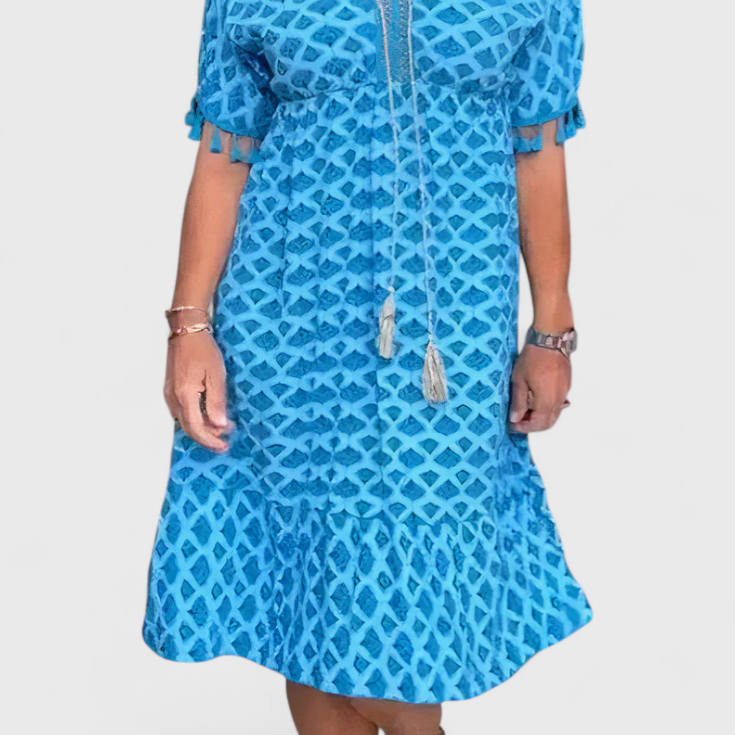 Kirra Vestido Boho Chic con Estampado Geométrico