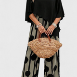 Aleida Conjunto Asimétrico con Top y Pantalón Estampado