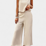 Lavinia Conjunto Boho de Top y Shorts en Lino y Algodón