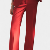 Carlen Conjunto Clásico de Chaleco con Cinturón y Pantalón de Pierna Ancha