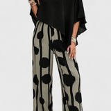 Aleida Conjunto Asimétrico con Top y Pantalón Estampado