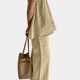 Lía Conjunto de Verano con Top Suelto y Pantalón Fluido