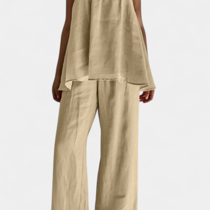 Lía Conjunto de Verano con Top Suelto y Pantalón Fluido