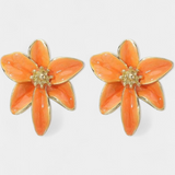 Pendientes Vintage con Flor de Esmalte