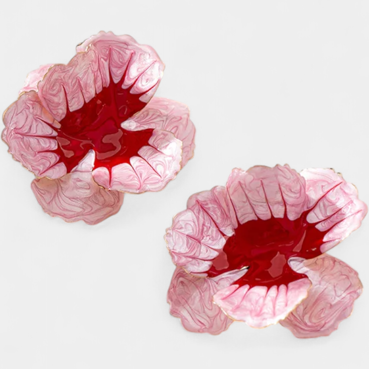 Pendientes Geométricos con Forma de Flor