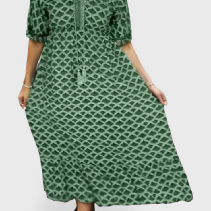 Kirra Vestido Boho Chic con Estampado Geométrico