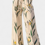 Slara Mono Largo de Vacaciones con Escote en V y Cinturón Ajustable