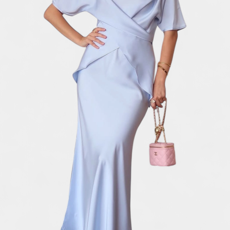 Veleda Conjunto de Top con Tiras Cruzadas y Falda Fluida