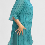 Polly Vestido Elegante de Gasa con Corte Clásico y Caída Fluida