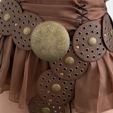 Alicia Cinturón Cowboy Vintage con Hebilla Circular Decorativa