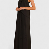 Bernadina Conjunto de Lino con Top de Abertura Frontal y Pantalón de Pierna Ancha