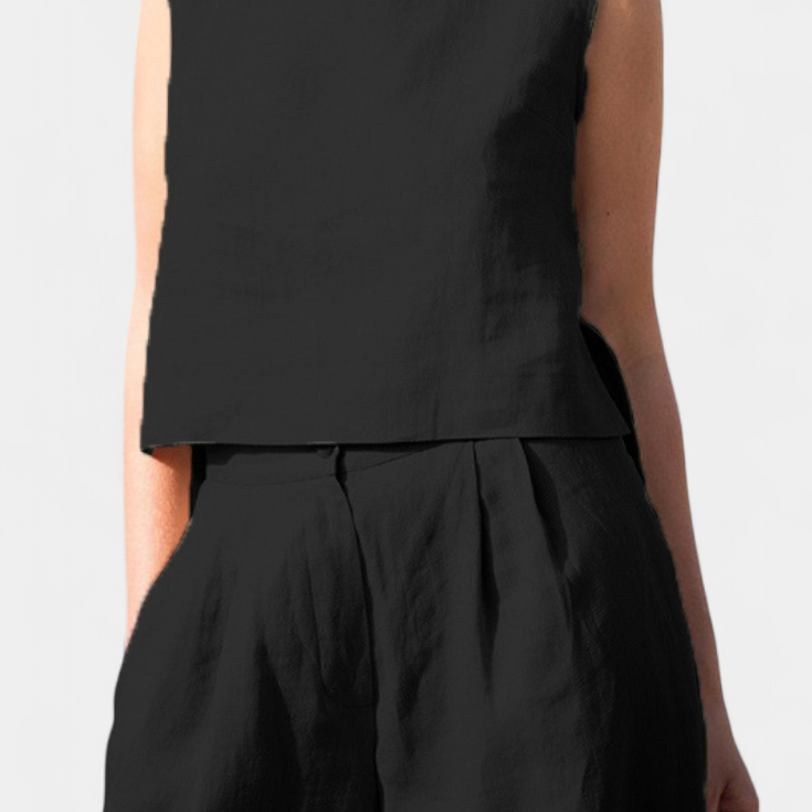 Yvanne Conjunto Vintage Sin Mangas de Verano