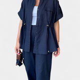 Lani Conjunto Relaxed de Camisa y Pantalones de Algodón y Lino