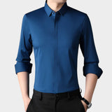 Mitchel™ | Camisa elástica sin arrugas para hombre