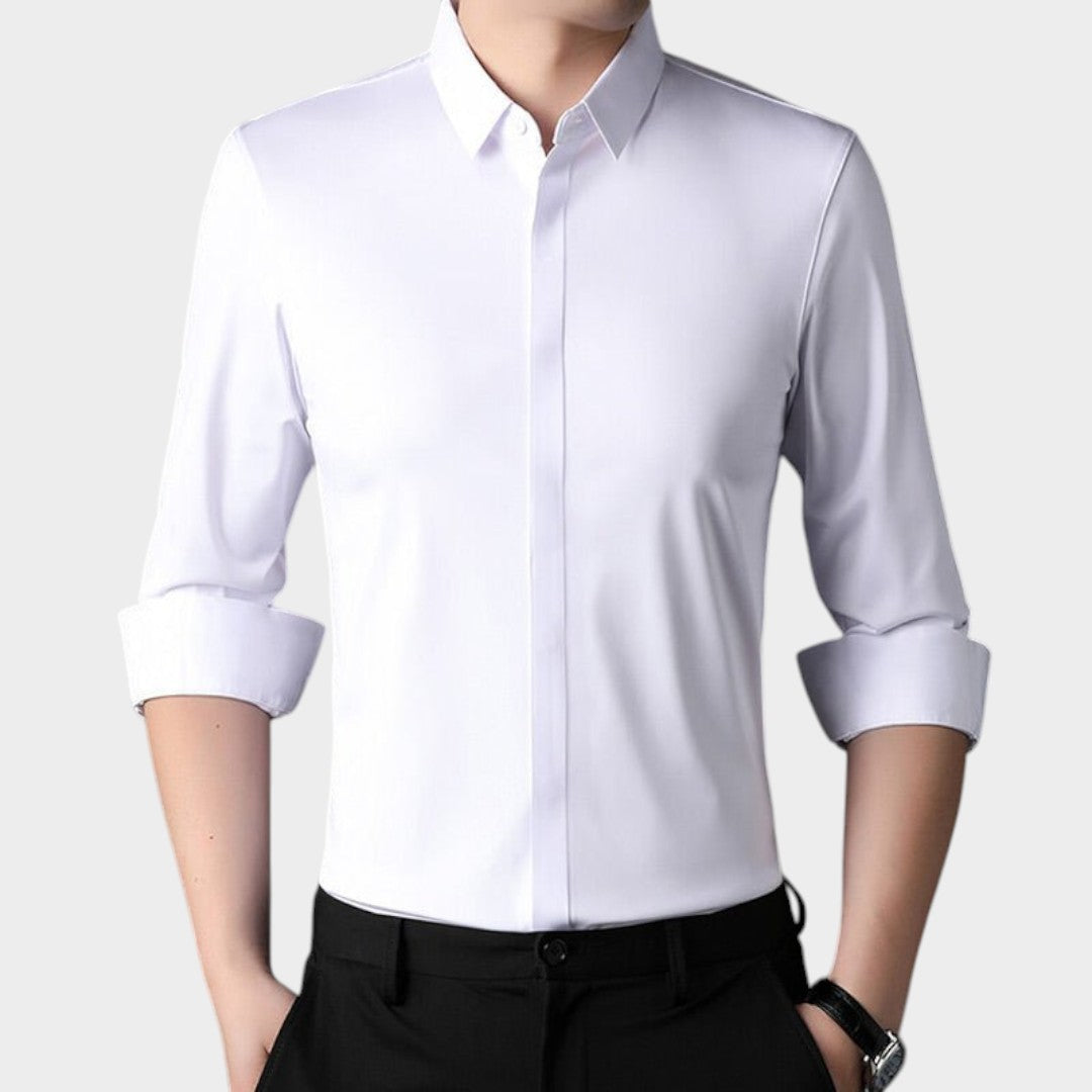 Mitchel™ | Camisa elástica sin arrugas para hombre