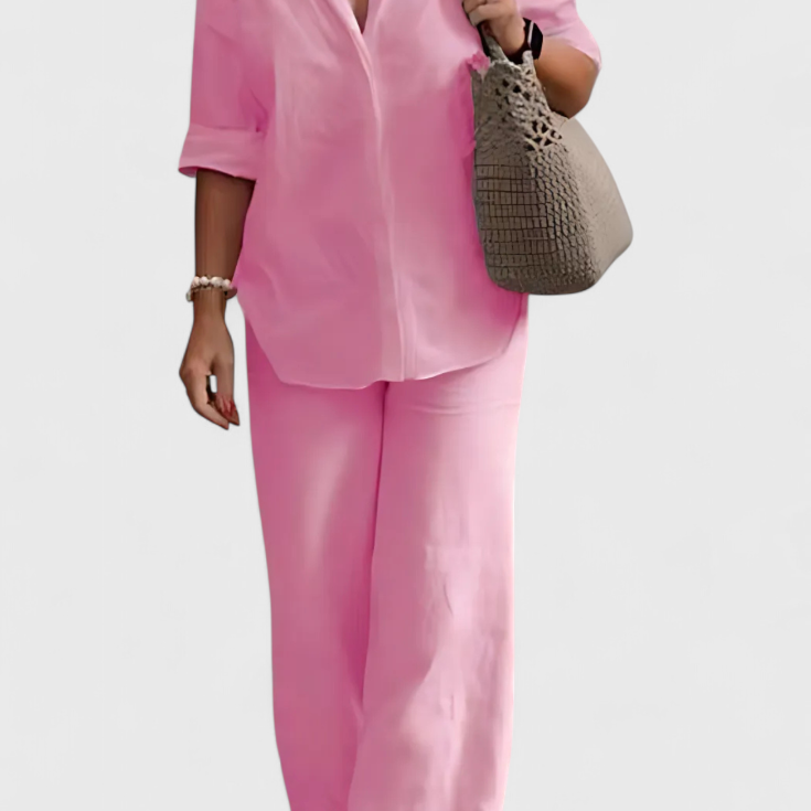 Skye Conjunto de Dos Piezas en Lino y Algodón con Silueta Relajada